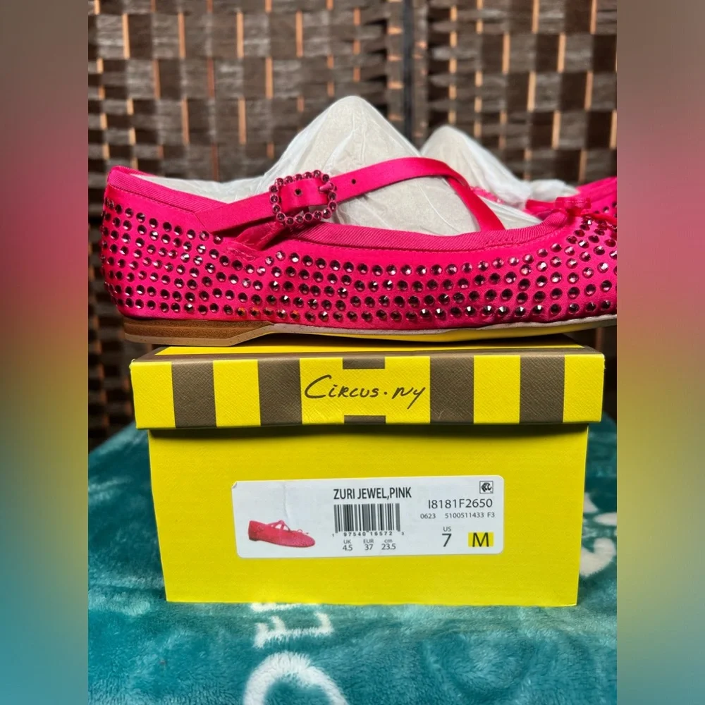 BRAND NEW! Circus NY by Sam Edelman Zuri Rhinestone Ballerina Flats - Picture 7 of 11